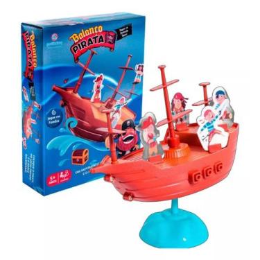 Imagem de Jogo Equilibrio Estratégia Balança Pirata Não Cai Infantil - Polibrinq