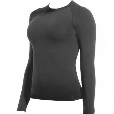 Imagem de Camisa Térmica Segunda Pele Feminina Esportiva Proteção Uv 50fps+ - D.