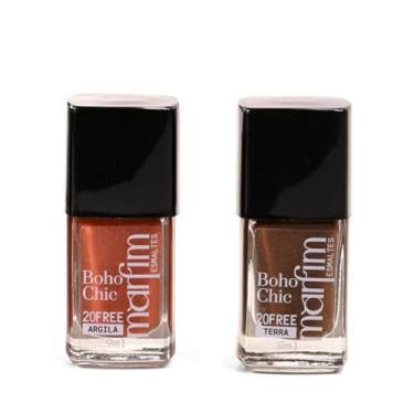 Imagem de Kit 2 Esmaltes Marfim | Pincel Anatômico, Hipoalergênico, Secagem Rápida, Longa Duração (Argila + Terra)