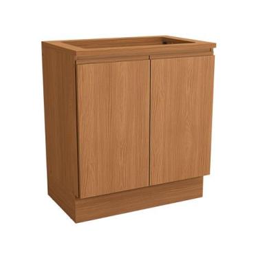 Imagem de Balcão 80cm 2 Portas (com Tampo) Ciela Kappesberg, Canela