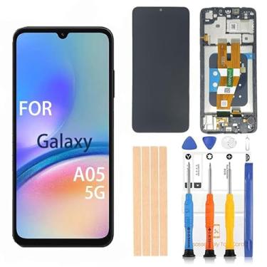 Imagem de Pishzeo Digitalizador LCD original de 6,7 polegadas para substituição de tela Samsung Galaxy A05 SM-A055F/DS, SM-A055M, SM-A055M/DS Touch Display, conjunto de digitalizador Full HD (SM-A05 Sreen com