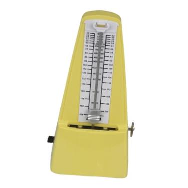 Imagem de MERIGLARE Metrônomo mecânico com trilha profissional, tempo e batida para Guzheng Erhu, Amarelo