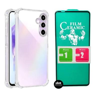 Imagem de Kit Capa Capinha para Samsung A56 Anti Impacto Premium Transparente + Película Cerâmica 9D (CAPA + PELÍCULA)