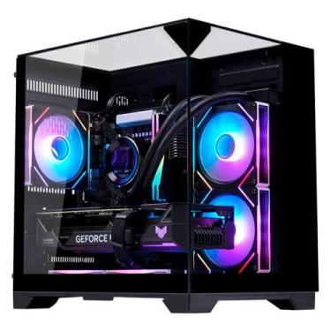 Imagem de Gabinete Gamer Aquario CG-K3D3 Visão Infinito Preto Micro ATX s/ fan C
