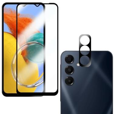 Imagem de Kit Película Vidro 3D para Galaxy M14 e Película de Lente Câmera, Vidro Temperado 9H, Proteção Total da Tela