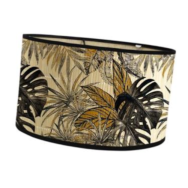 Imagem de Ｂｅｓｇａ Abajur com estampa de tambor, apenas abajur redondo de bambu, capa para luminária suspensa para hotéis, fazendas e ilha de cozinha, Style a