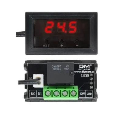 Imagem de 12V Termostato Digital Controlador De Temperatura Regulador NTC Sensor