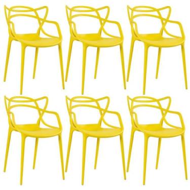 Imagem de Kit 6 cadeiras allegra amarelas - AJ