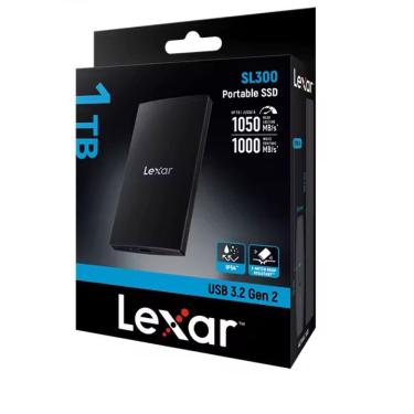 Imagem de Ssd Portátil Lexar Sl300 De 1 Tb - Preto- 1050 Mb/s