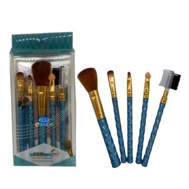 Imagem de KIT 5 Pincéis De Maquiagem Exmon Para Sombra Cílios Sobrancelha Maquia