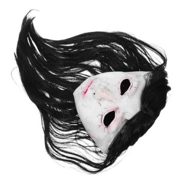 Imagem de FRCOLOR Máscara de Horror de Halloween, Máscara Realista de Látex Creepy para o Rosto Inteiro, Acessórios de de Fantasma Feminino para Festa à, Decorações de Casa Assombrada, Props de