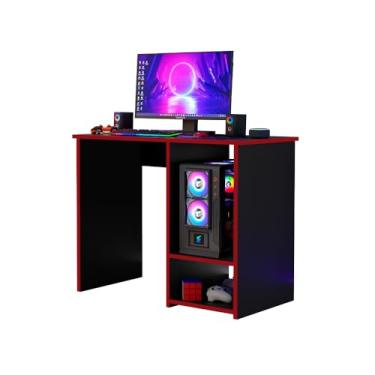 Imagem de Escrivaninha Gamer Mesa P/Computador Ideal P/Jogos e Estudos Oliart (Vermelho)