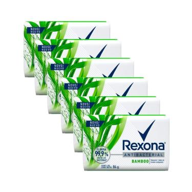 Imagem de Sabonete em Barra Rexona Bamboo Fresh 84g  Kit com seis unidades