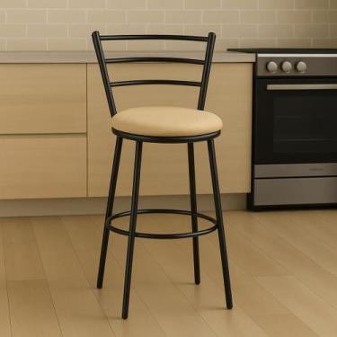 Imagem de Banqueta Alta Bistrô Banco Cozinha Americana Área Goumet Balcão Bancad