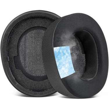 Imagem de SOULWIT Almofadas Auriculares para Steelseries Arctis Nova Pro Fones de Ouvido Sem Fio, Com Espuma de Isolamento de Ruído de Alta Densidade, Espessura Adicional - Gel Refrescante Preto