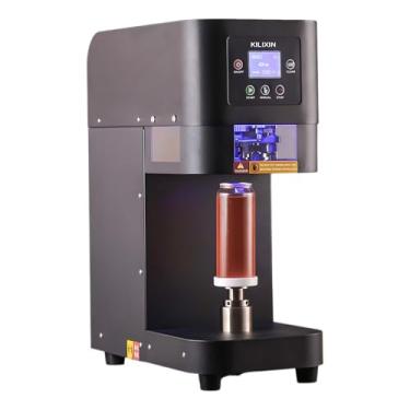 Imagem de Kilixin Máquina Automática Para Selar Latas Comerciais, Rolo Gira A Garrafa, Mas Não Gira - Máquina Para Costurar Latas De Refrigerante, Altura Ajustável De 2,4 A 6,7 Polegadas, Máquina Elétrica Par