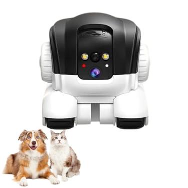 Imagem de Bewinner Câmera de Animais de Estimação Wi -Fi, Câmeras de Segurança Inteligente Internas Detecção de Movimento HD, Monitor de Cão de Gato de bebê Em Casa Com Rodas, Uma Chave Seguinte e