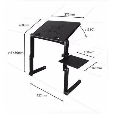 Imagem de Suporte Para Notebook Mesa Portatil Dobravel Articulado Base - no busc