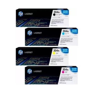 Imagem de Kit 4x Cores Toner HP 304A CP2025DN CM2320N B+C+Y+M Original