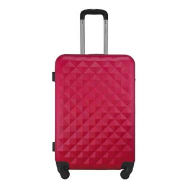 Imagem de Mala de Viagem Gladiador Diamond D1M, Tamanho Médio, Capacidade 23kg, Rodas 360° Cadeado Combinação (Cereja)