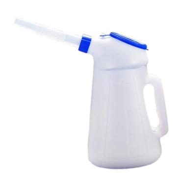 Imagem de Mqetly Jarra Medidora de óleo com Bico Longo, Portátil, Resistente E à Prova de Vazamentos, com Tampa, Dispensador de óleo para Automóveis, Veículos, 2l