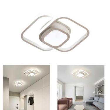 Imagem de Luminária Plafon LED Sobrepor Estrutura Metal Tons de Luz Amarela ou B