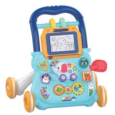 Imagem de Andador Para Bebê Educativo Musical Didático Azul Dm6750 - DM Toys