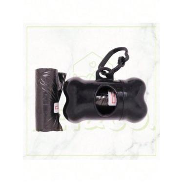 Imagem de Cata Caca com Kit Refil Para Cachorros e Gatos - NoBrand, Preto