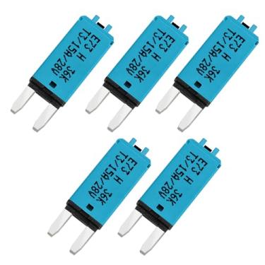 Imagem de GLOSO E73 Mini ATM 15 Amp Disjuntores Manaul Reset (T3) - Pacote com 5 (15A)