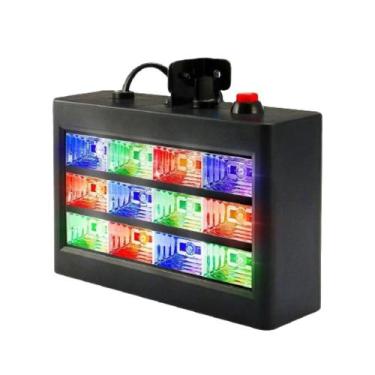 Imagem de Estrobo Para Festa Strobo Rítmico 12 Leds Rgb 15w Dj Iluminação Festa 