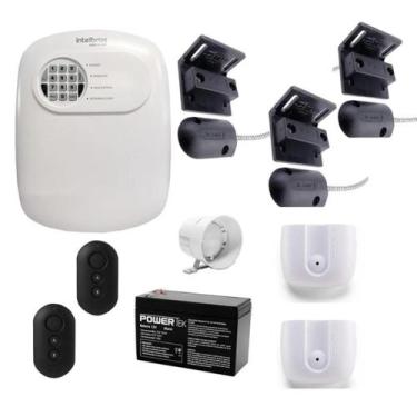Imagem de Kit Alarme Sem Fio Intelbras 3 Sensores Porta de Aço, Sirene e Bateria