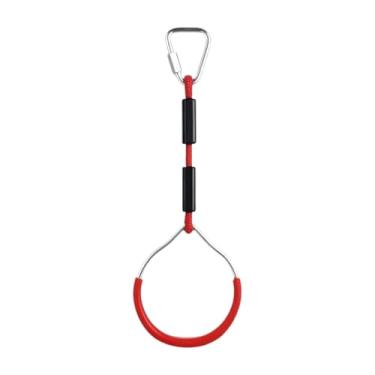 Imagem de kowaku Argolas de treinamento de força para meninos e meninas, equipamentos versáteis e leves para ginástica em casa para crianças, para treinamento físico, Vermelho