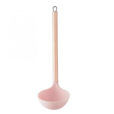 Imagem de Concha de Nylon com Cabo de Aço Inox Rosé 30 cm - Lyor