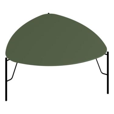 Imagem de Mesa de Centro Para Sala de Estar Alta Pés Industrial Preto Alef I03 M