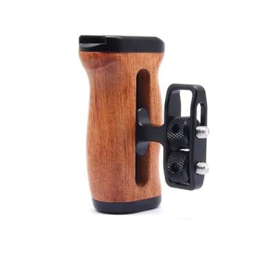 Imagem de Alça ajustável para câmera esquerda/direita, alça lateral de madeira para EOS RP/A7ii/A7ii/EOS R50/EOS R100/A6700/Z6 ii/Z6 ii/Z7 ii /A7M4/ZV-E10/ZV-E10 ii Gaiola de câmera