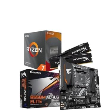 Imagem de Kit Amd Ryzen 7 5700x + B550m Aorus Elite AM4 + 16gb 3200mhz