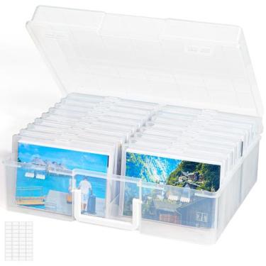 Imagem de Caixa de armazenamento de fotos Lifewit 4x6 com 18 protetores internos