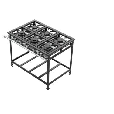 Imagem de Fogão Industrial 6 Bocas 40x40 P8 Leona