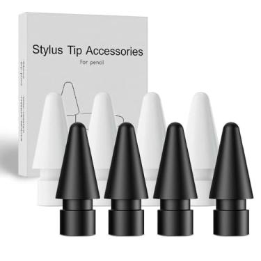 Imagem de LOVE MEI Pontas de reposição para Apple Pencil, pontas de caneta atualizadas adequadas para Apple 2ª geração USB-C, pontas de metal IPencil com estojo de armazenamento, conjuntos de pontas de lápis