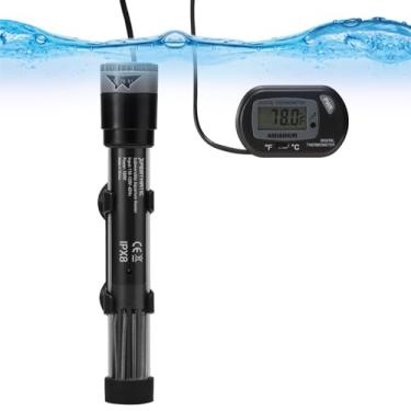 Imagem de SainSmart Aquecedor submersível de aquário XpertMatic, aquecedor de aquário ajustável de 100 W, termômetro extra com ventosas para água salgada marinha e água doce, serve para tanques de até 60 litros