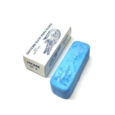 Imagem de Pasta Azul Polimento 145g Aluminio, Resina Massa Jacaré Ourives polir 