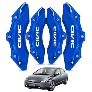 Imagem de Capa De Pinça De Freio 4 Pç Compatível Civic 2018 G10 (Azul)
