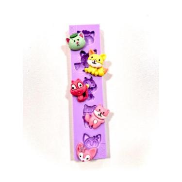 Imagem de F1333 molde de silicone raposas confeitaria biscuit - confeitaria dos 