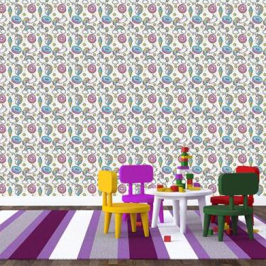 Imagem de Papel de Parede Adesivo - Gatinho Unicórnio Baby - 315ppb - Allodi