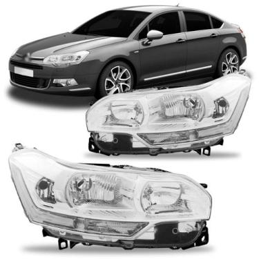 Imagem de Par Farol Citroen C5 2008 2009 2010 2011 2012 Elétrico Sem Motor - TYC