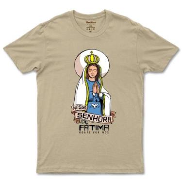 Imagem de Camiseta Católica Nossa Senhora De Fátima Feminina E Masculina Em Algo