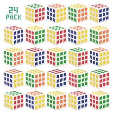 Imagem de Puzzle Cube Vdealen Mini 3x3x3 Magic Cube, pacote com 24 unidades para