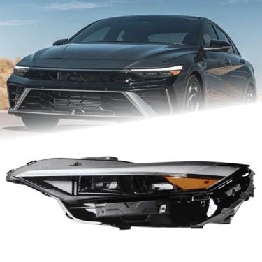 Imagem de KAMDKI LH USA Tpye Conjunto de farol LED adequado para Hyundai Elantra 2024 2025 lado esquerdo do motorista com módulo de lentilha dupla 92101AA740 92101-AA740