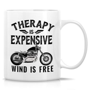 Imagem de Retreez Caneca engraçada para fãs de motocicletas - 325 ml xícara de café ou chá de cerâmica - presente bem-humorado para entusiastas de motociclistas, motociclistas, amantes de bicicleta