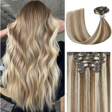 Imagem de Extensões de cabelo Ukira Blonde Highlights 38 cm 70 g 7 unidades 6/61